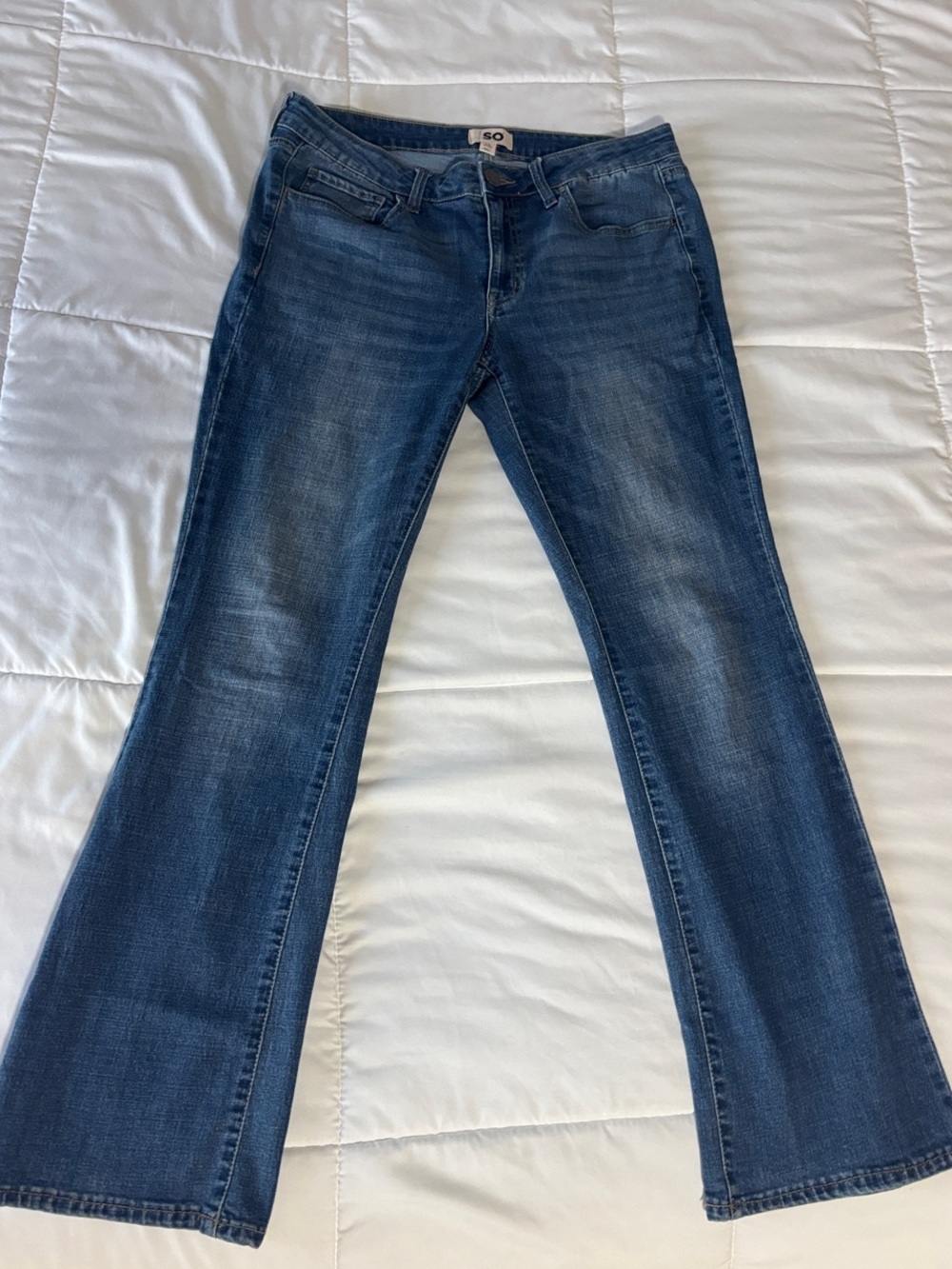 SO Women's Flared Jeans - Dark Blue Wash